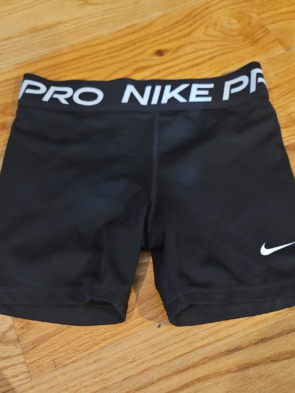 Nike Black Performance Compression Shorts with White Logos